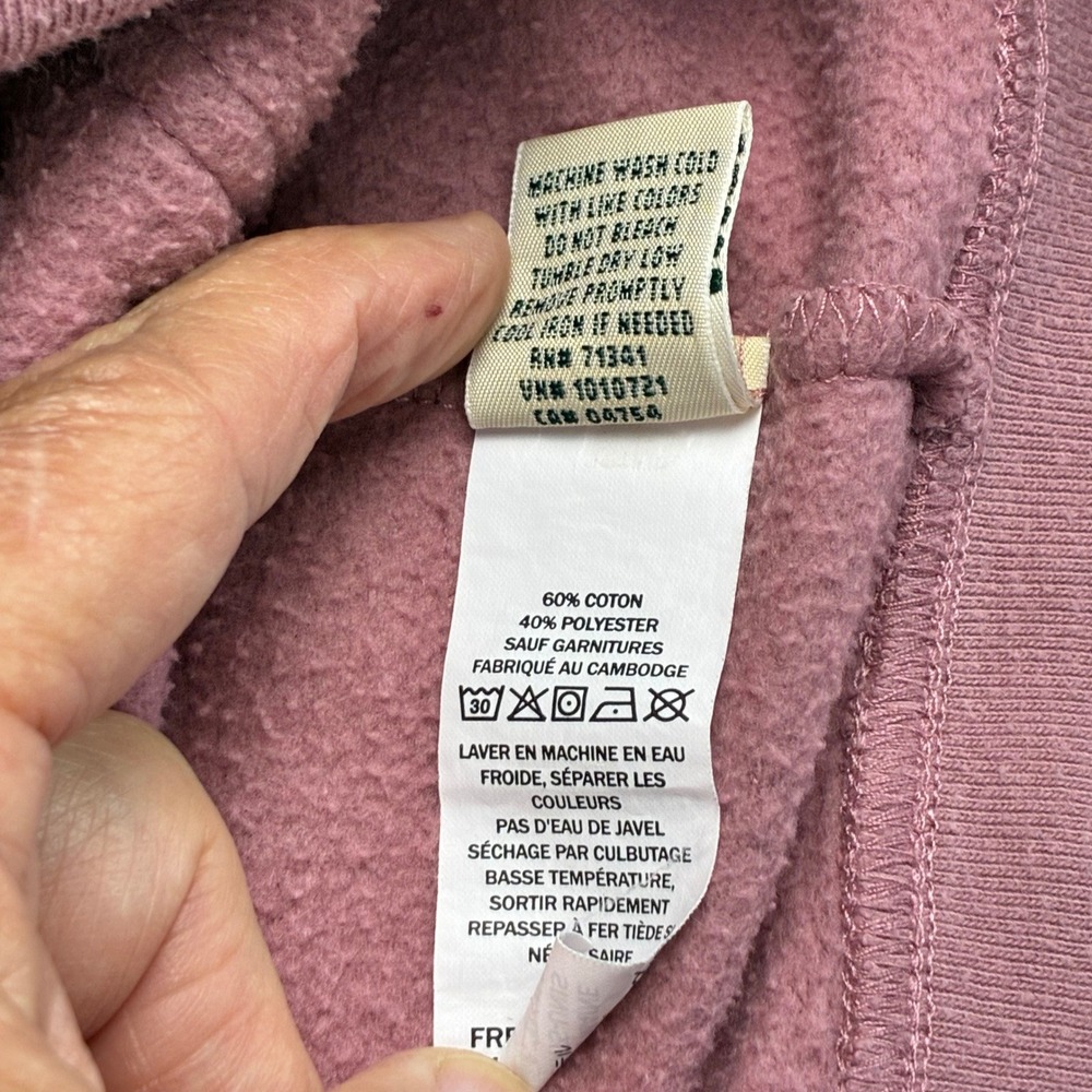 Full Zip Hoodie Women's 3X Plus Mauve Fleece L.L. Bean Gorpcore Work Wear Rugged - Picture 10 of 16